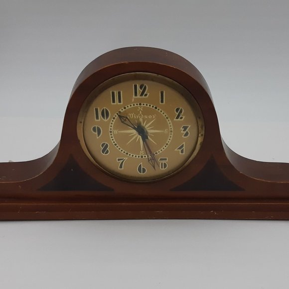 Vintage Windsor Wood Mantle Clock by Smiths of England - Picture 1 of 10